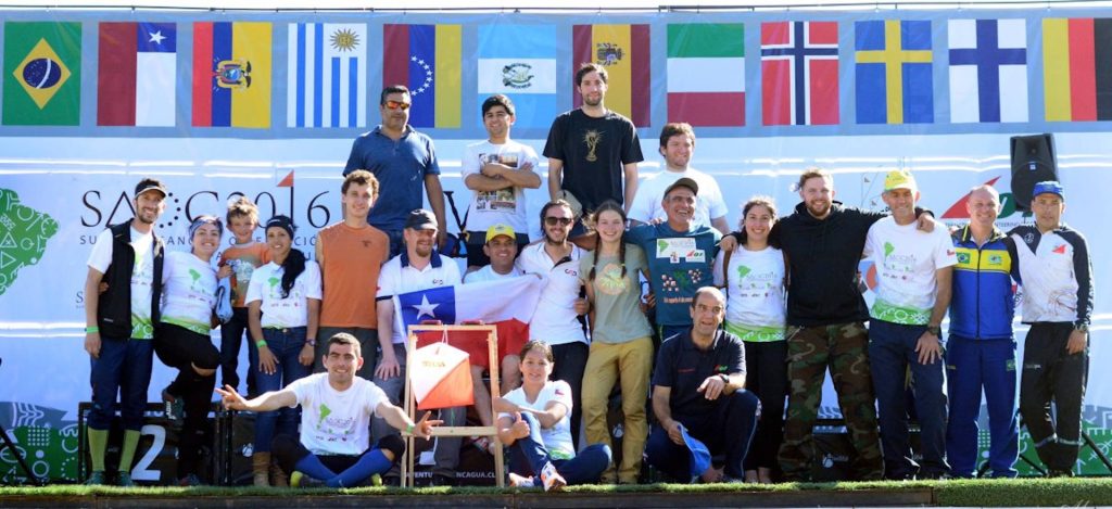 Evento de orientación en Pucón, Chile, con participantes en un entorno natural durante el Campeonato Sudamericano de Orientación 2026.